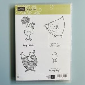 SOLD - Stampin' Up! Hey, Chick Rubber Stamp Set NEW